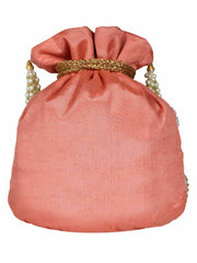 Dazzle Embellished Faux Silk Potli