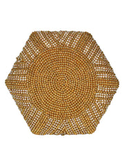 Lotus Embellished Faux Silk Potli