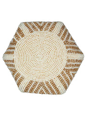 Lotus Embellished Faux Silk Potli