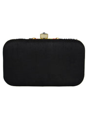 Adorn Embellished Faux Silk Clutch