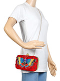 Adorn Embellished Faux Silk Clutch
