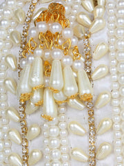 Dangle Embellished Faux Silk Potli