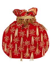 Dangle Embellished Velvet Potli