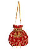 Dangle Embellished Velvet Potli