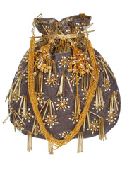 Dangle Embellished Velvet Potli