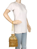Dangle Sequines Faux Silk Potli