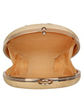 Gala Embellished Faux Silk Round Clutch