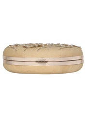 Gala Embellished Faux Silk Round Clutch