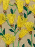 Vista Embroidered Faux Silk Box Clutch