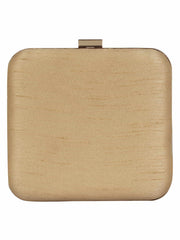 Vista Embellished Faux Silk Box Clutch