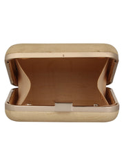 Vista Embellished Faux Silk Box Clutch