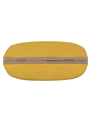 Oblong Embellished Faux Silk Box Clutch
