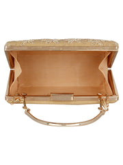 Oblong Embellished Faux Silk Box Clutch
