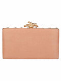 Svelte Sequines Embellished Faux Silk Box Clutch