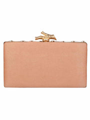 Svelte Sequines Embellished Faux Silk Box Clutch
