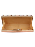 Svelte Sequines Embellished Faux Silk Box Clutch