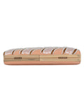 Svelte Sequines Embellished Faux Silk Box Clutch