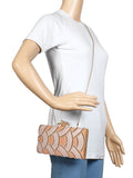 Svelte Sequines Embellished Faux Silk Box Clutch
