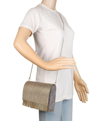 Coffer Embellished Velvet box Clutch