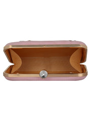 Adorn Sequines Embellished Faux Silk Box Clutch