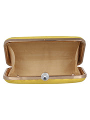 Adorn Embellished Faux Silk Box Clutch