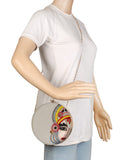 Kathak Embroidered Faux Silk Round Clutch