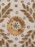 Adorn Embellished Faux Silk Box Clutch