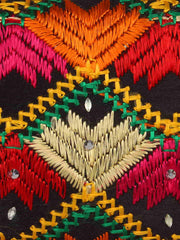 Phulkari Embroidered Cotton Clutch