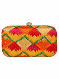 Phulkari Embroidered Cotton Clutch