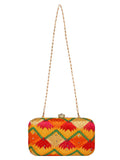 Phulkari Embroidered Cotton Clutch
