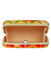 Phulkari Embroidered Cotton Clutch