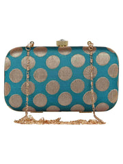 Tulle Printed Faux Silk Clutch