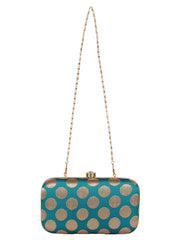 Tulle Printed Faux Silk Clutch