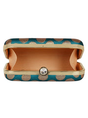 Tulle Printed Faux Silk Clutch
