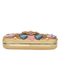 Hasp Sequines Embellished Velvet Clutch