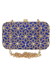 Adorn Embroidered Faux Silk Clutch