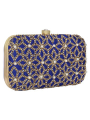 Adorn Embroidered Faux Silk Clutch