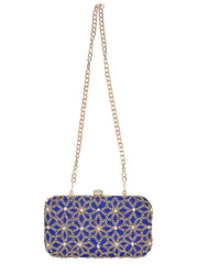 Adorn Embroidered Faux Silk Clutch
