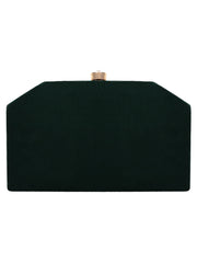 Spiffy Embellished Velvet Clutch
