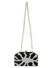 Spiffy Embellished Velvet Clutch