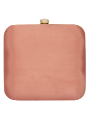 Vista Embroidered Faux Silk Clutch