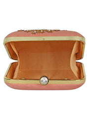 Vista Embroidered Faux Silk Clutch