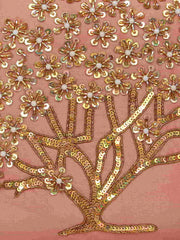 Vista Embroidered Faux Silk Clutch