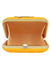 Vista Embroidered Faux Silk Clutch
