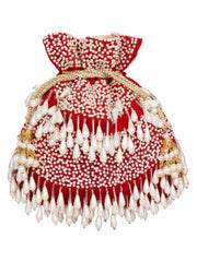 Dangle Sequines Embellished Velvet Potli