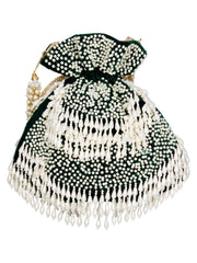Dangle Sequines Embellished Velvet Potli