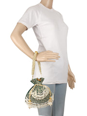 Dangle Sequines Embellished Velvet Potli