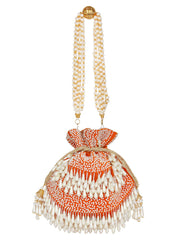 Dangle Sequines Embellished Velvet Potli