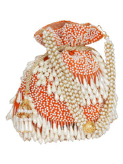 Dangle Sequines Embellished Velvet Potli