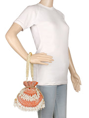 Dangle Sequines Embellished Velvet Potli